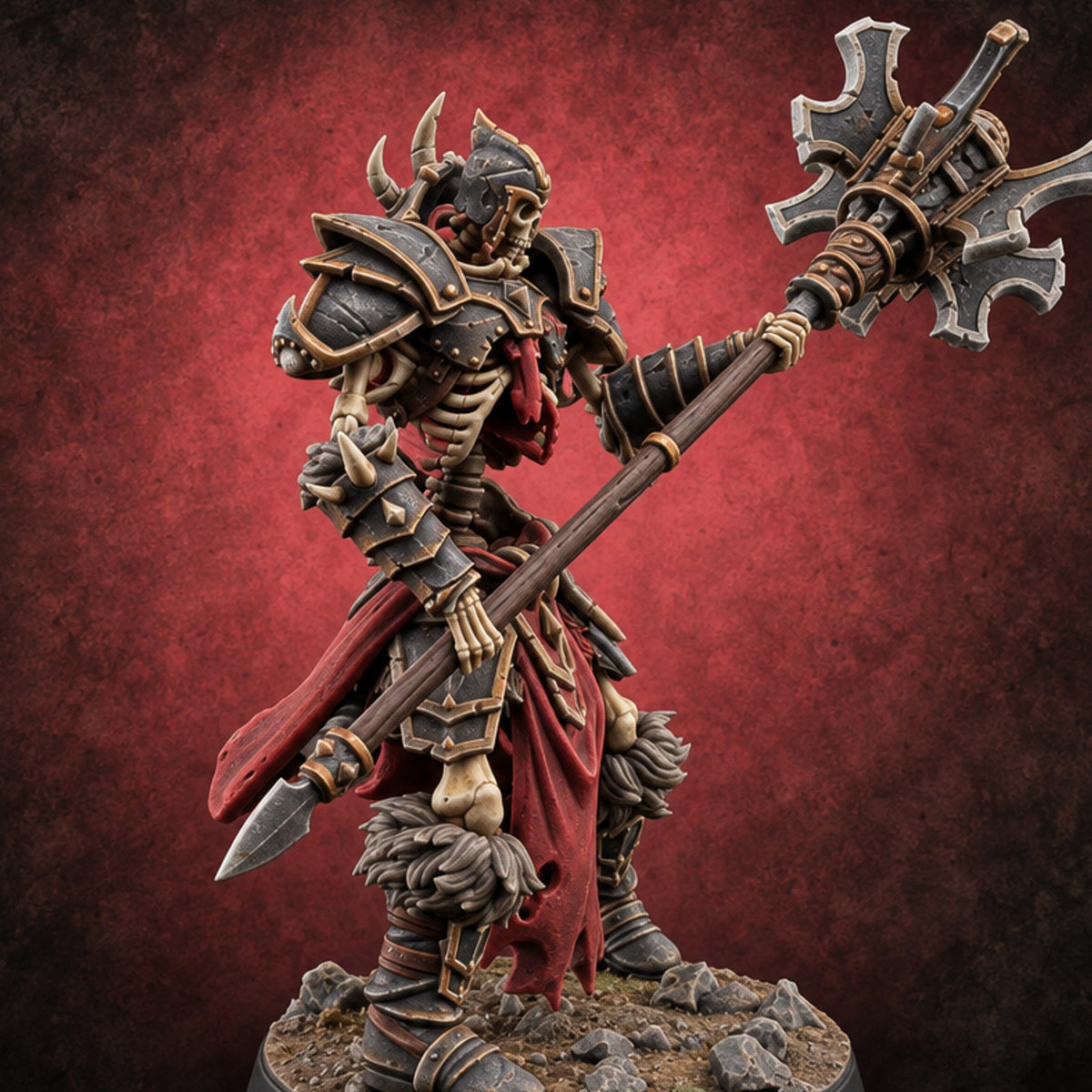 Still Answering the Muster Skeleton Warrior E — painted concept preview (miniature supplied unpainted)