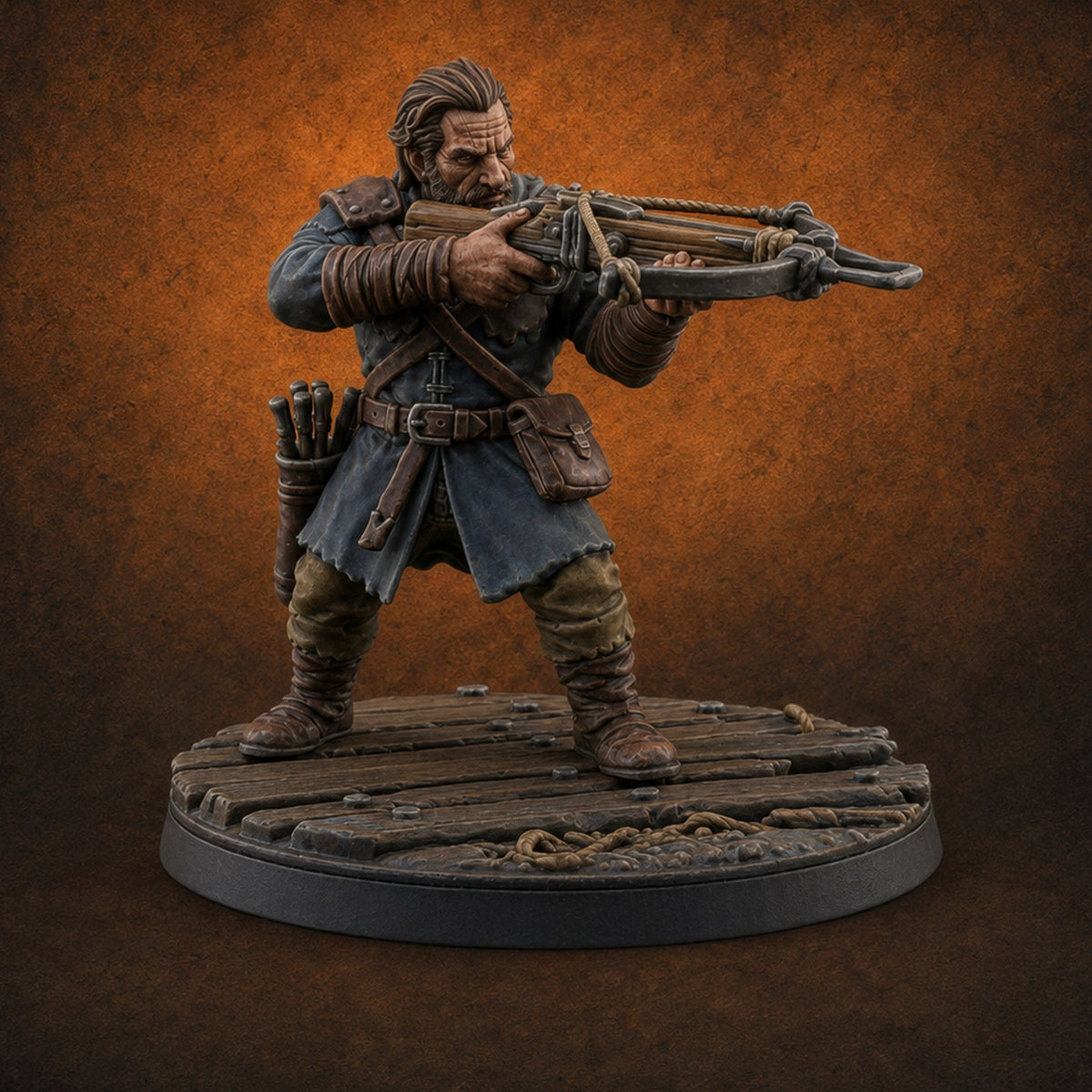 Holding the Line Human Guard D Miniature for Dungeons and Dragons, Pathfinder or other TTRPGs