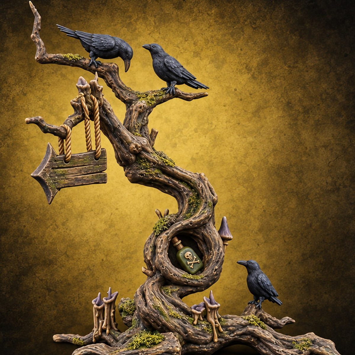 Open Tab, Open Curtains Poison Vendor Shop Terrain E — painted concept preview (terrain supplied unpainted)