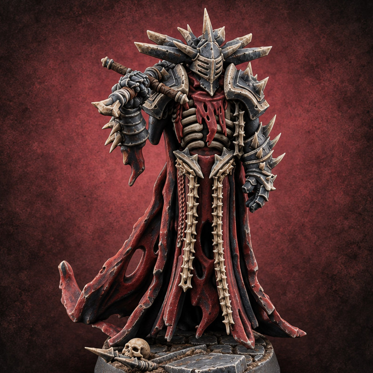 Bows to No Throne Death Knight Warrior A — painted concept preview (miniature supplied unpainted)