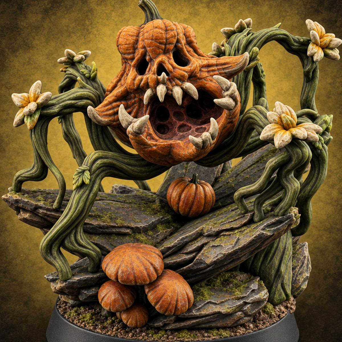 Patch Gone Bad Vine Blight Pumpkin Monster A — painted concept preview (miniature supplied unpainted)