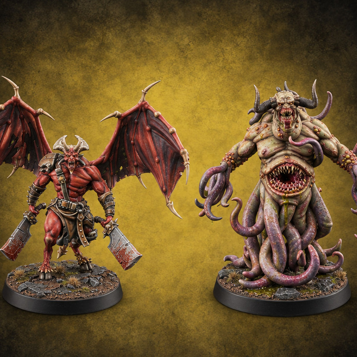 Cleavers Out, Mouth Open Balor and Sibriex Major Demons — painted concept preview (miniature supplied unpainted)