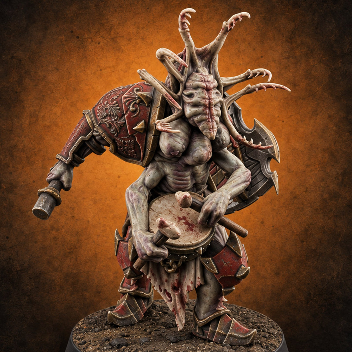 Never Relieved of Duty Ghoul Corpse Guard A — painted concept preview (miniature supplied unpainted)
