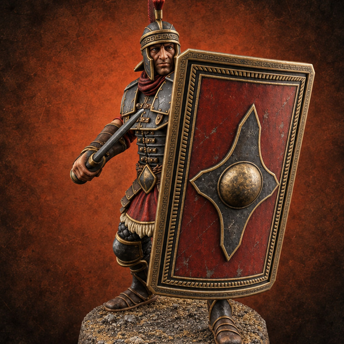 Night Watch Roll Call Human City Guard E — painted concept preview (miniature supplied unpainted)
