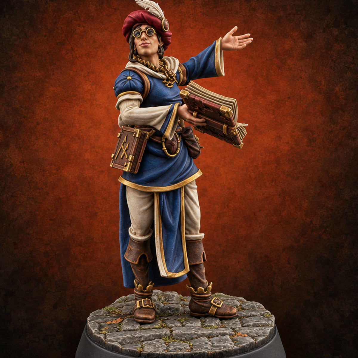 Late Library Fines Apply Human Apprentice Mage A — painted concept preview (miniature supplied unpainted)