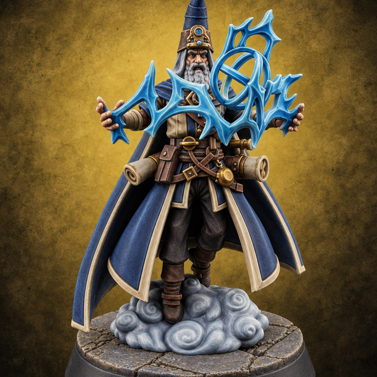 Schools of Thought, Zero Faculty Meetings Human Mage A — painted concept preview (miniature supplied unpainted)