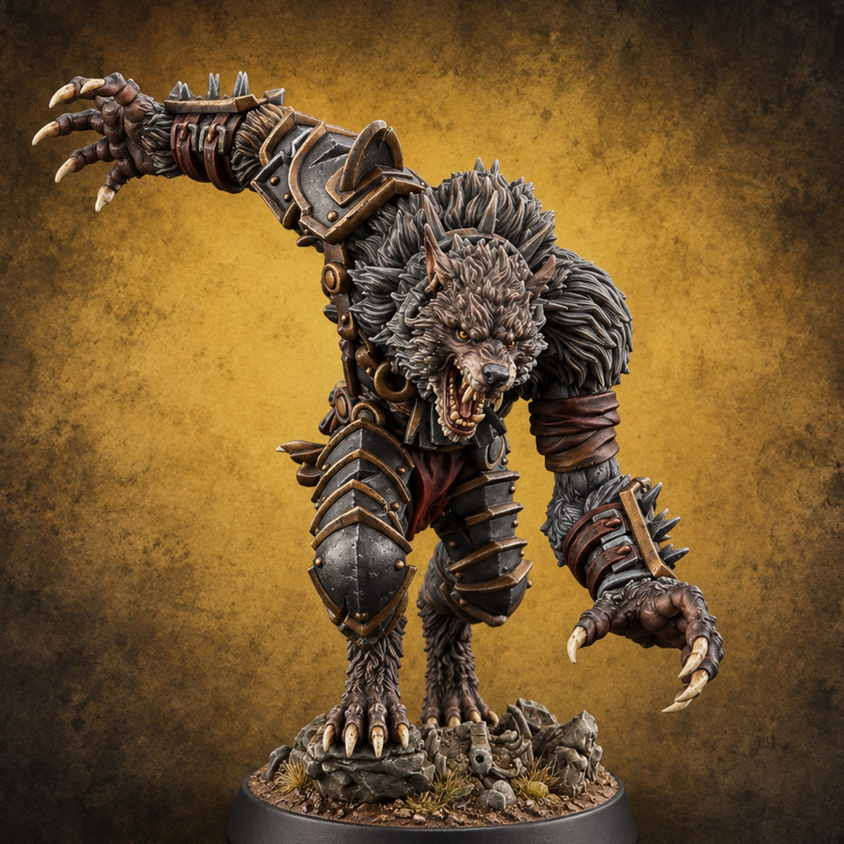 Come Within Claw's Reach Werewolf Claw Warrior — painted concept preview (miniature supplied unpainted)