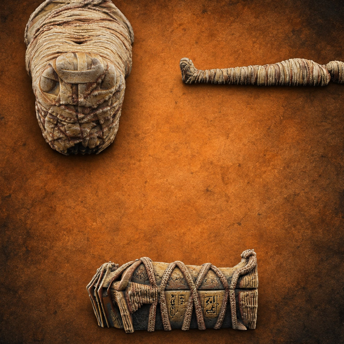 Wrapped for Eternity Mummy Tomb Props Miniature for Dungeons and Dragons, Pathfinder or other TTRPGs