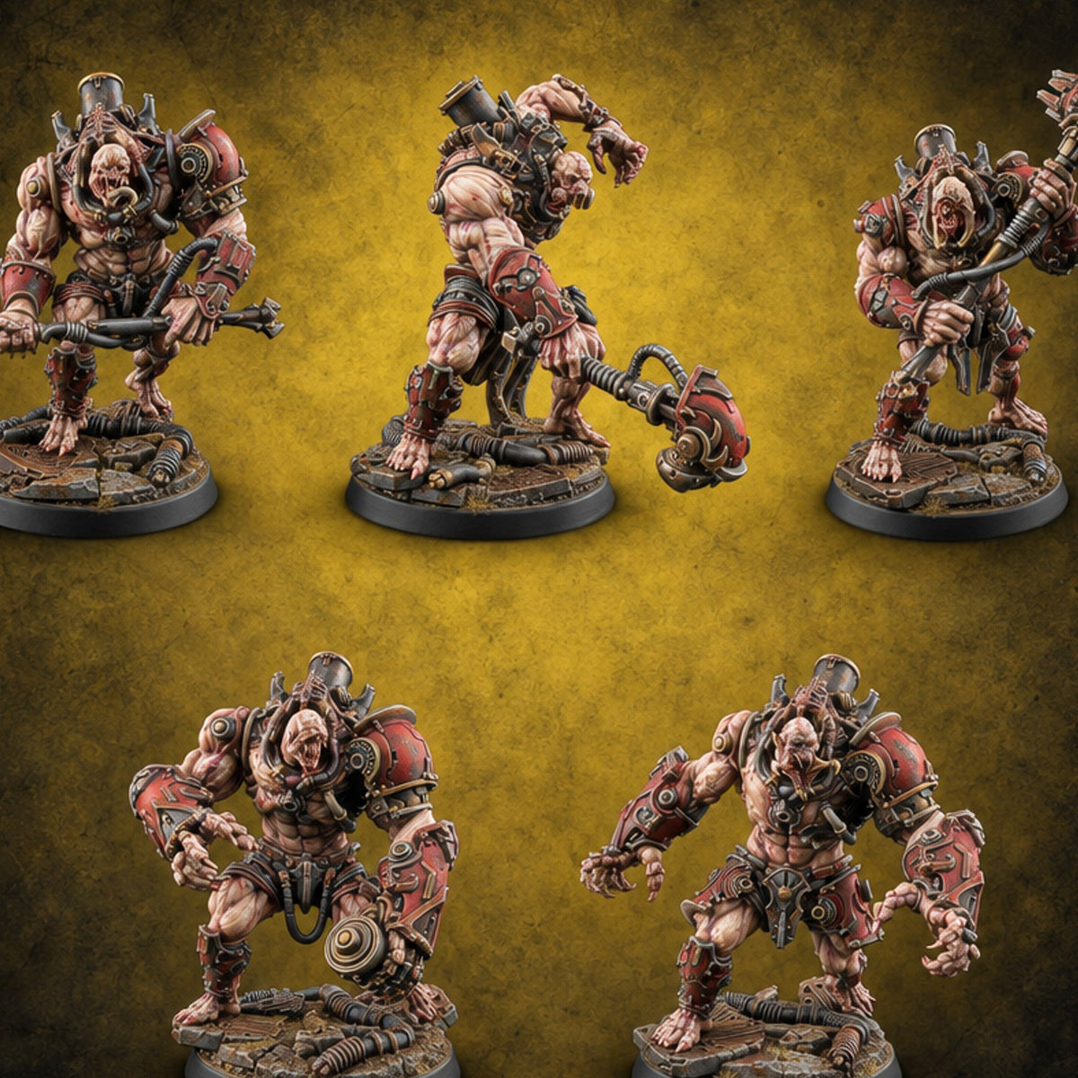 Bloodbank Heavy Lifters Flesh Golem Cyber Brutes — painted concept preview (miniature supplied unpainted)