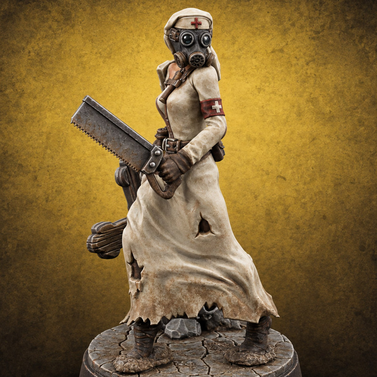 Ready to Operate Human Battle Nurse Miniature for Dungeons and Dragons, Pathfinder or other TTRPGs