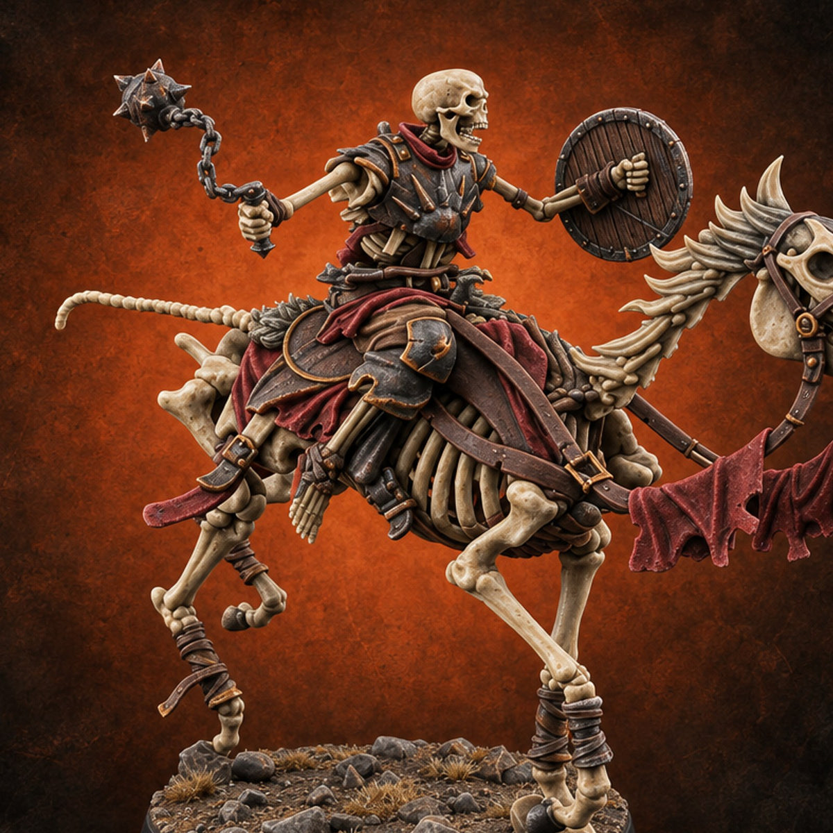 Still Answering the Muster Skeleton Warrior D — painted concept preview (miniature supplied unpainted)