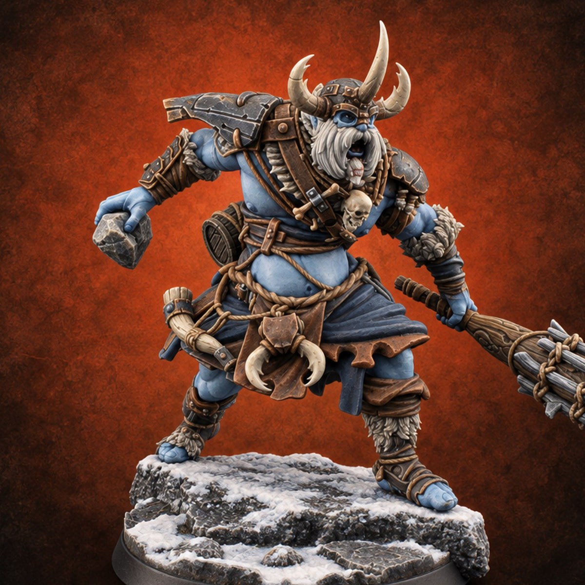 Winter's Tallest Tenants Frost Giant Warrior C — painted concept preview (miniature supplied unpainted)