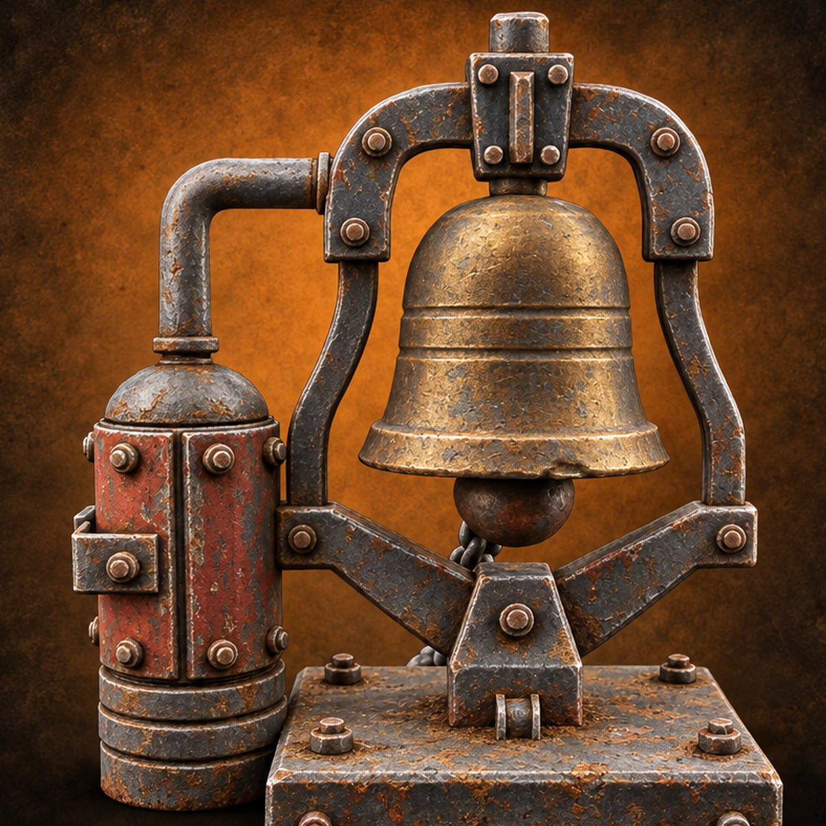 Everything Bolted Down Except Hope Industrial Battlefield Terrain Prop E — painted concept preview (terrain supplied unpainted)