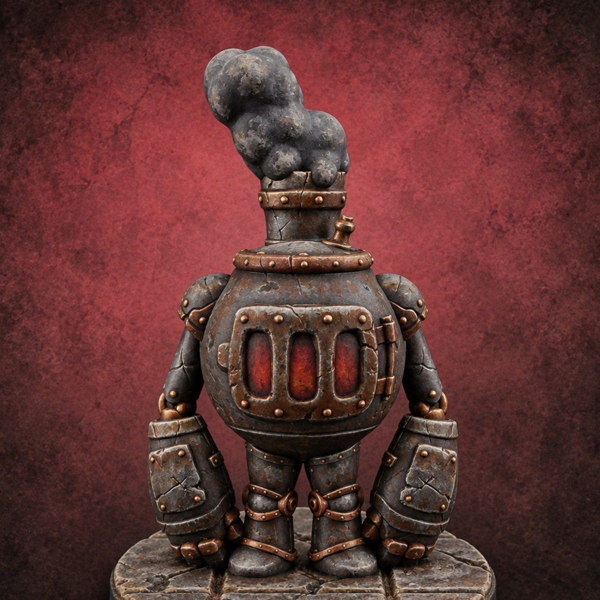 Smoke Stacks Furnace Golem B Miniature for Dungeons and Dragons, Pathfinder or other TTRPGs