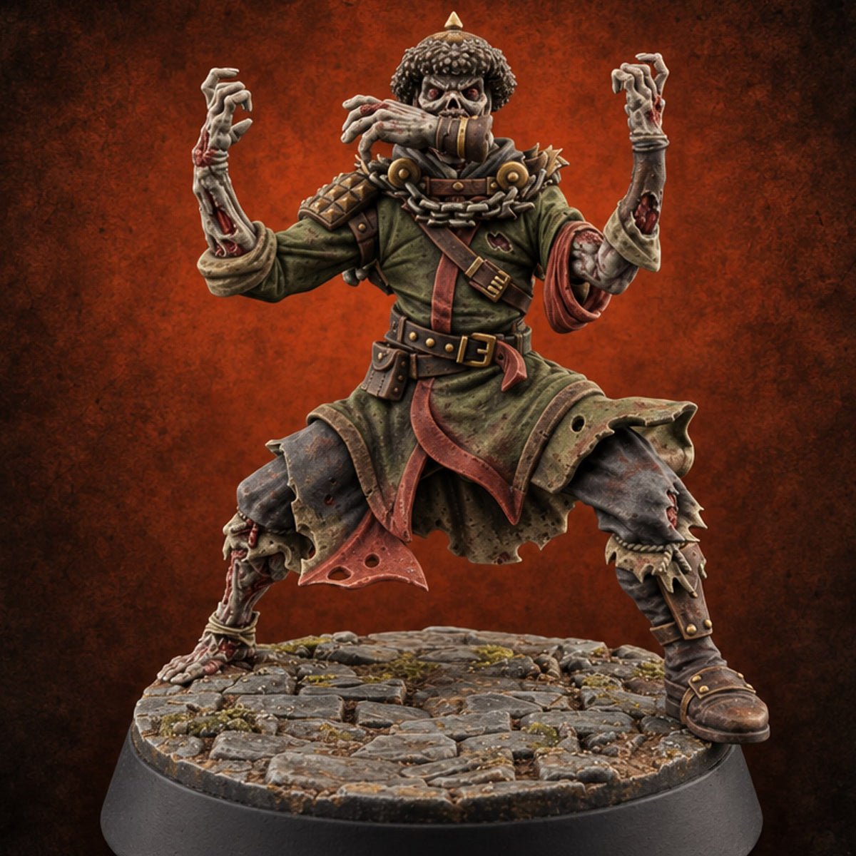 Still Marching, Barely Standing Zombie C — painted concept preview (miniature supplied unpainted)