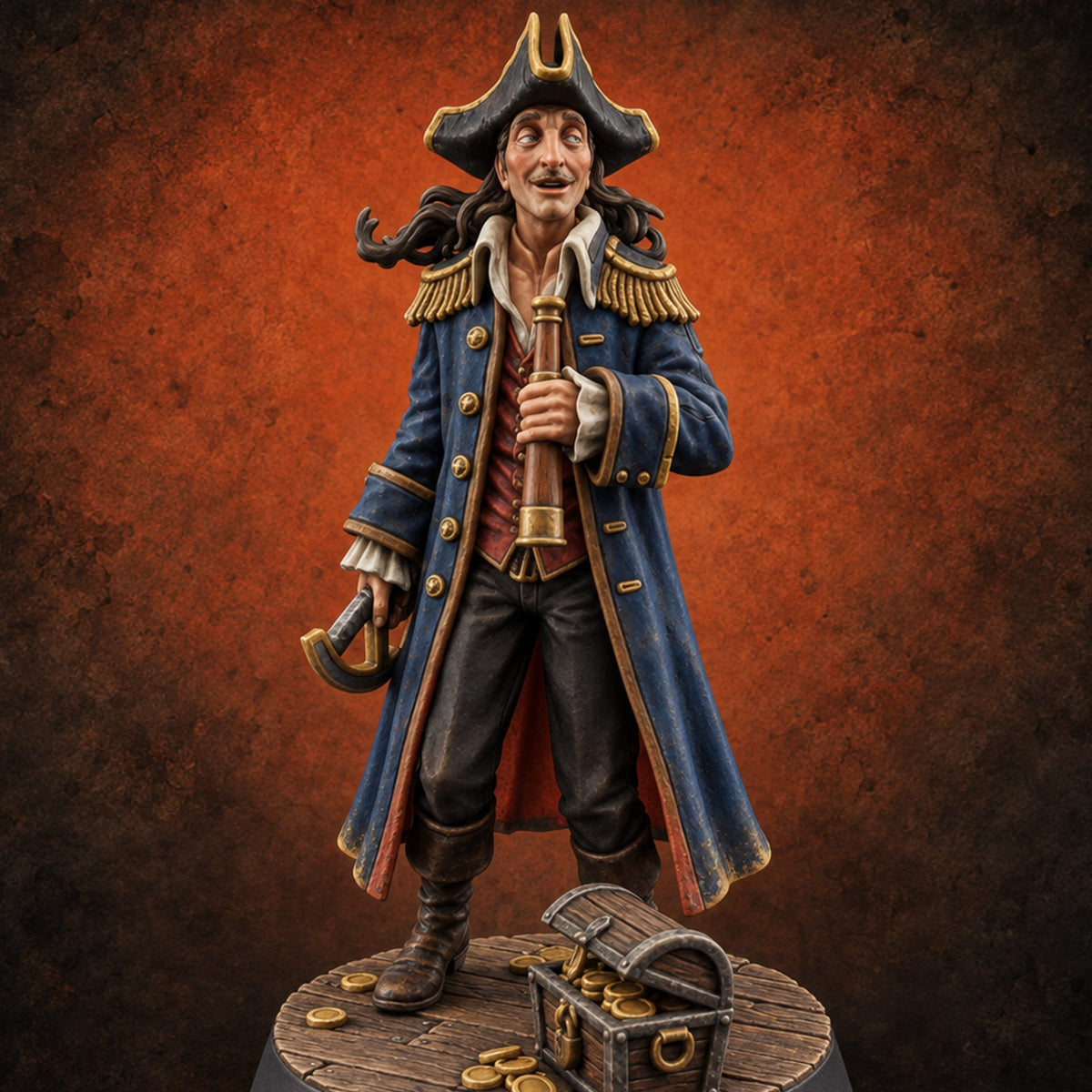 Eyes on the Horizon Human Pirate B — painted concept preview (miniature supplied unpainted)