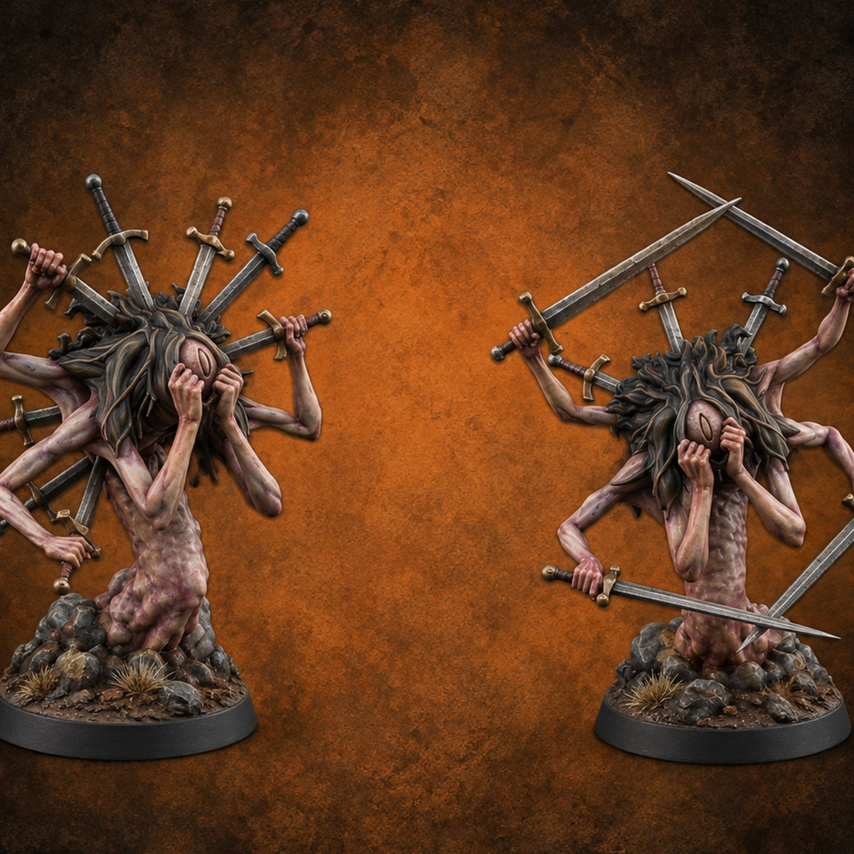 All Blades Drawn Tormentor Hecatoncheir — painted concept preview (miniature supplied unpainted)
