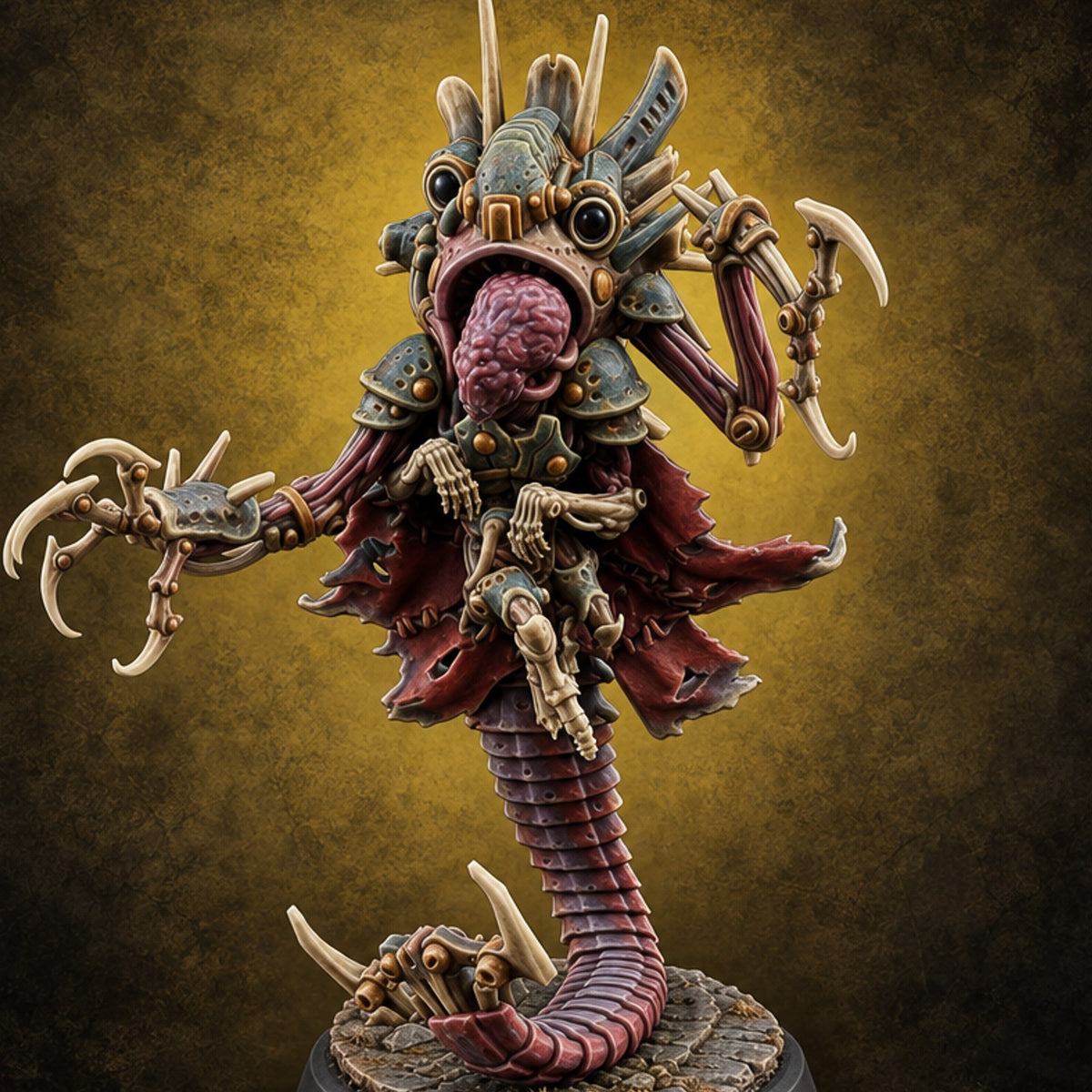 Rises to Address the Mob Neothelid Worm Aberration — painted concept preview (miniature supplied unpainted)