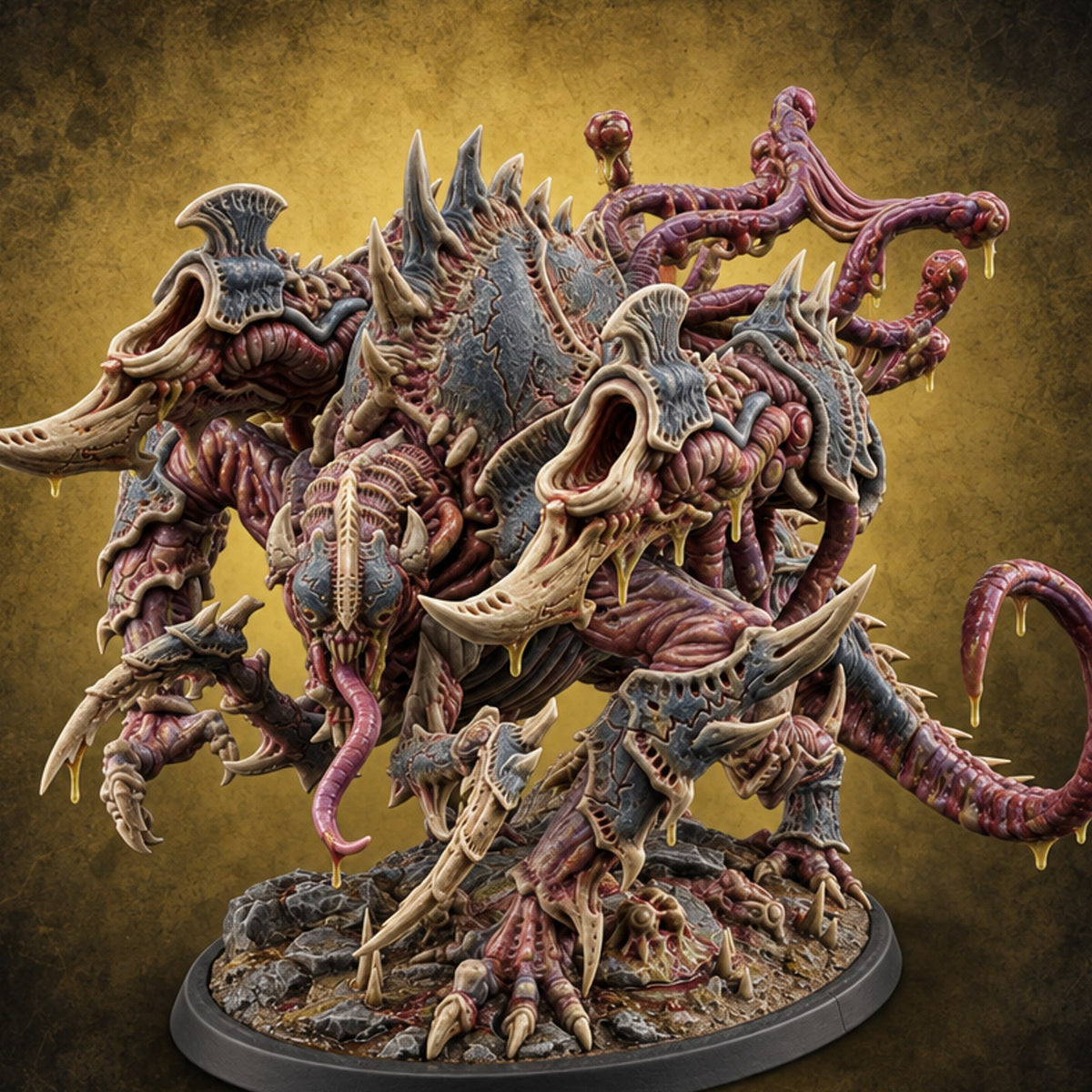 Dripping From Every Tendril Tarrasque Monster — painted concept preview (miniature supplied unpainted)