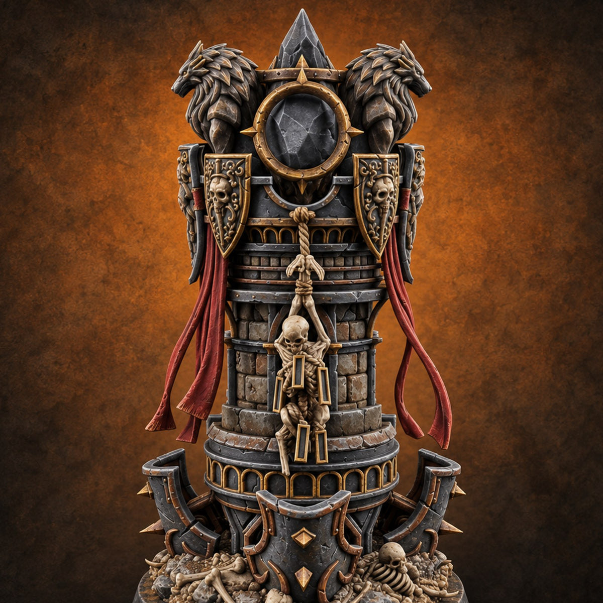 A Howl Lot of Trouble Animated Ward Tower C — painted concept preview (miniature supplied unpainted)