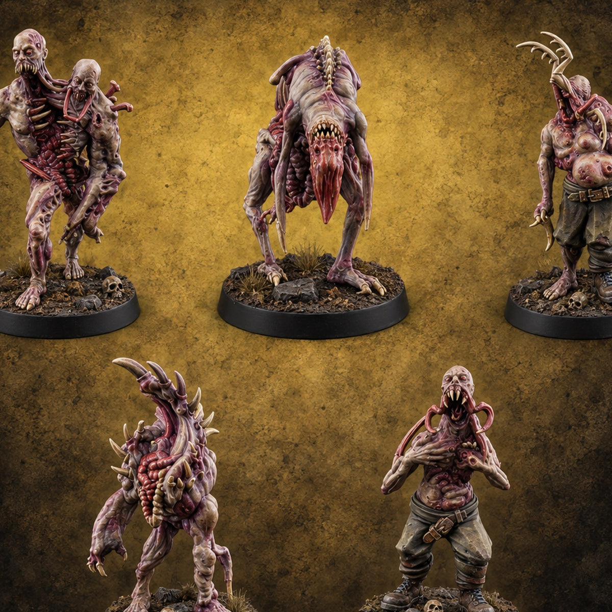 The Flesh Forgot Its Shape Chaos Spawn Thralls — painted concept preview (miniature supplied unpainted)