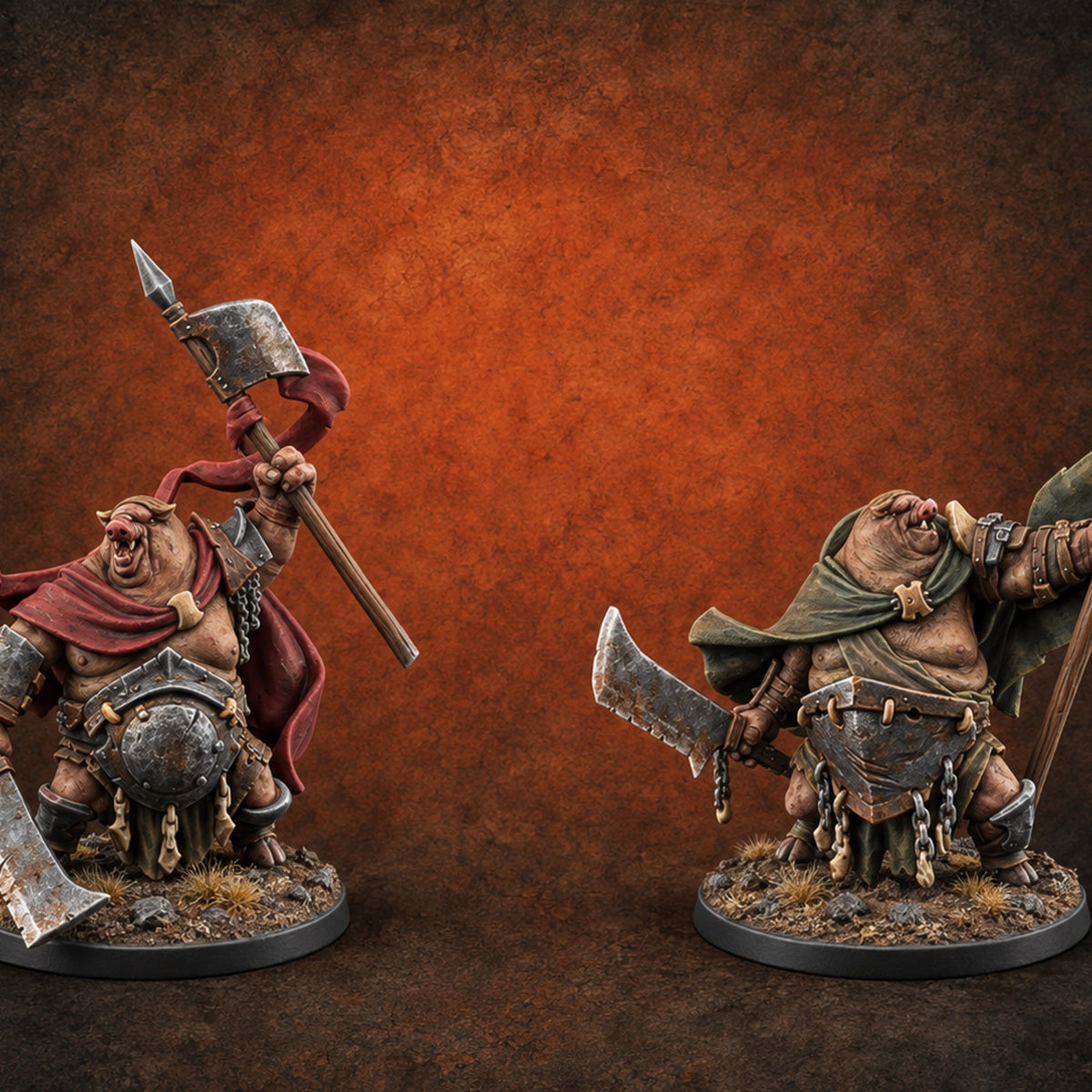 Axes Before Appetites Wereboar Lords — painted concept preview (miniature supplied unpainted)
