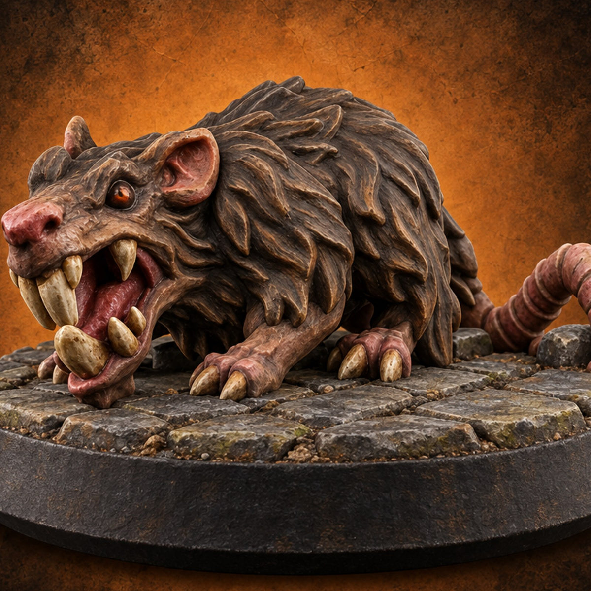 Vermin Take the Cobbles Wererat C — painted concept preview (miniature supplied unpainted)