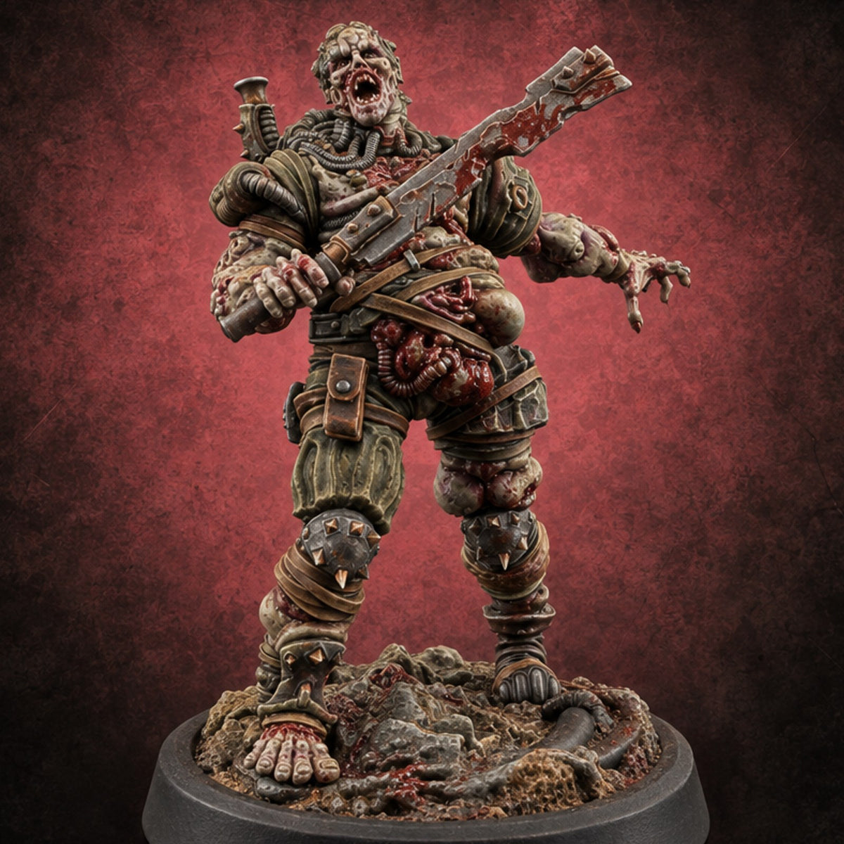 Reporting Late, Still Reporting Zombie Conscript D — painted concept preview (miniature supplied unpainted)