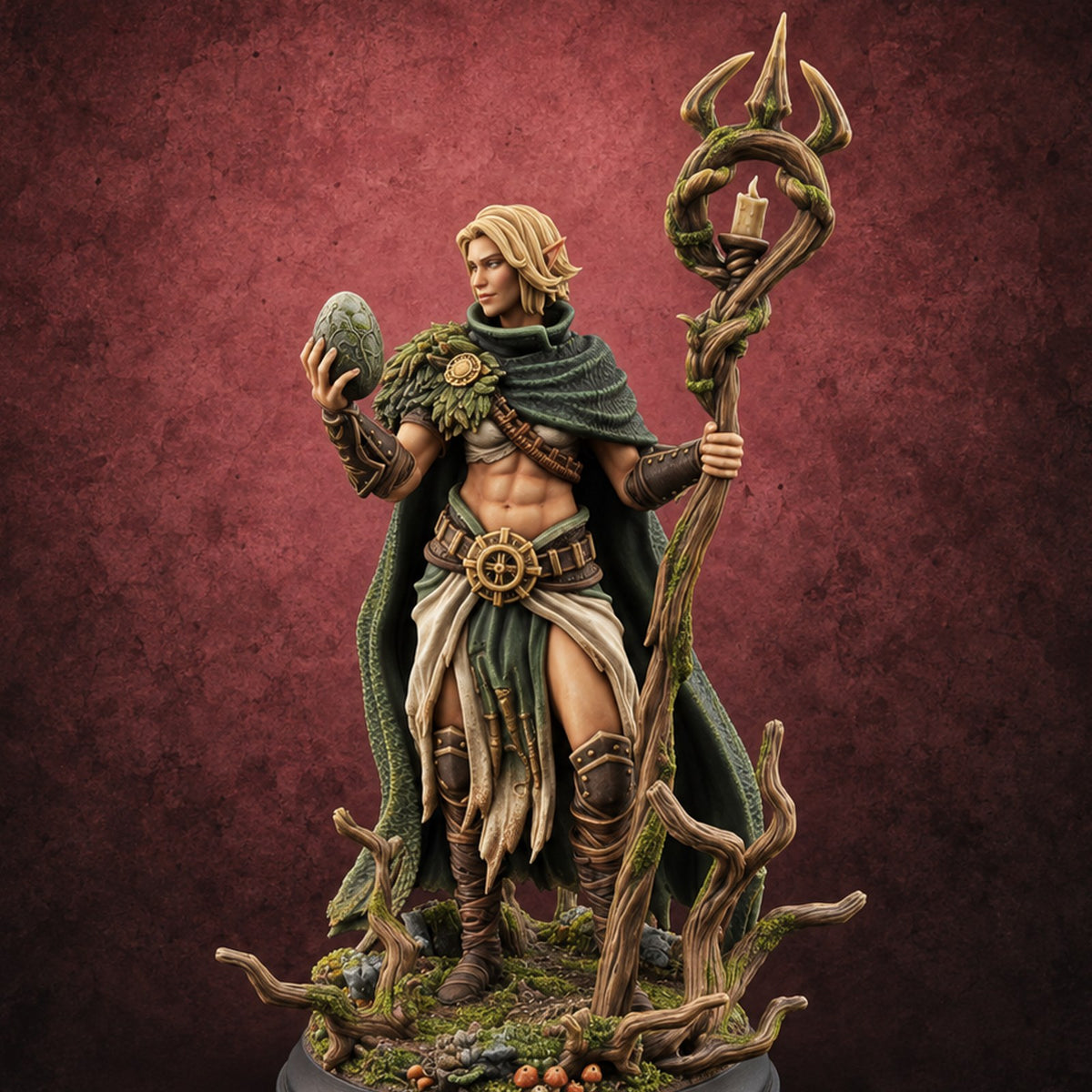Rooted in Her Faith Elf Priestess — painted concept preview (miniature supplied unpainted)