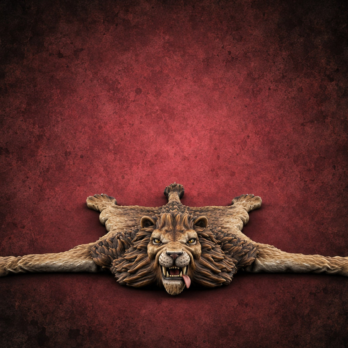 Rug Burn Risk Wooden Hunting Lodge Trophy Display C — painted concept preview (terrain supplied unpainted)