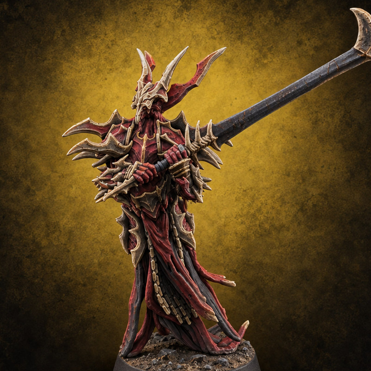 Sharp Dressed Hellspawn Barbed Devil Warrior B — painted concept preview (miniature supplied unpainted)