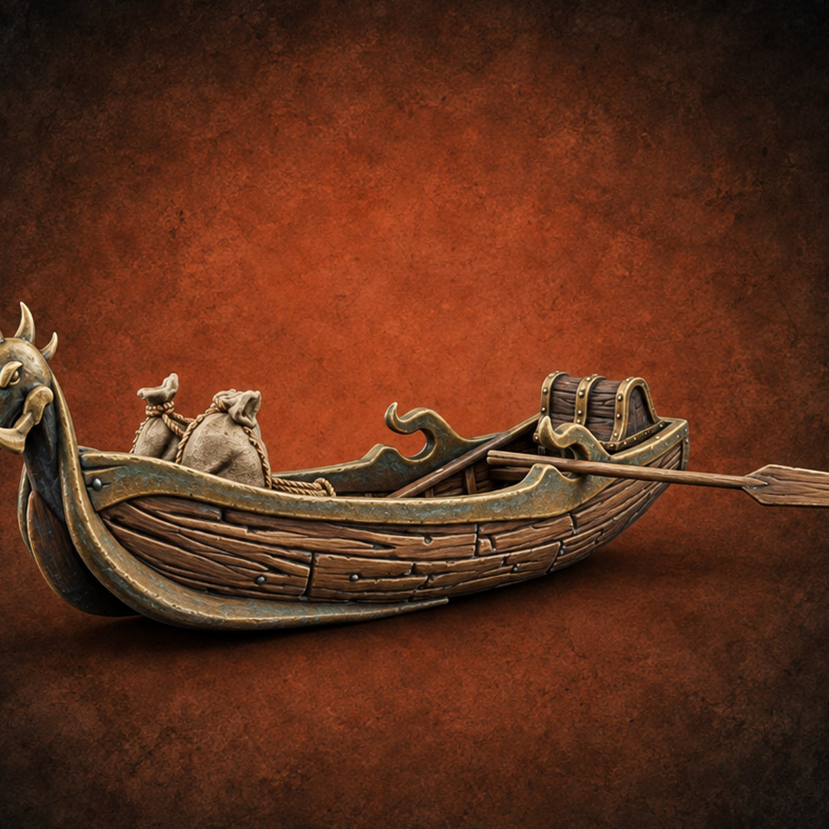 Anchors Aweigh Treasure Hunter Ship Terrain B — painted concept preview (terrain supplied unpainted)