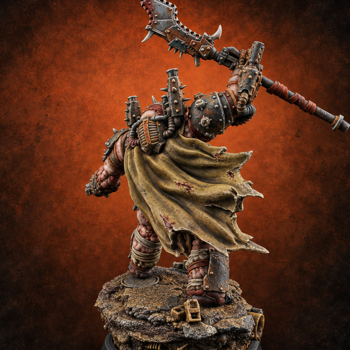 Pus and Circumstance Ogre Armoured Warrior D — painted concept preview (miniature supplied unpainted)