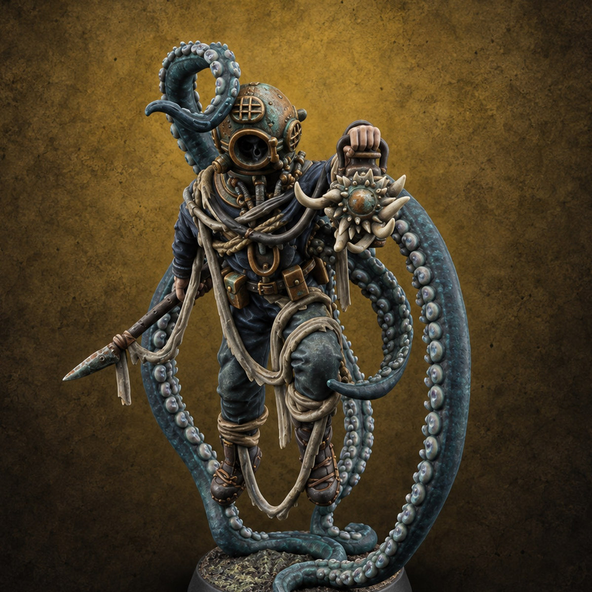 The Deep Kept Its Captain Submariner — painted concept preview (miniature supplied unpainted)