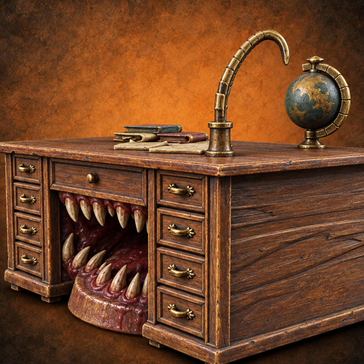 Furniture With Appetite Mimic Monster I — painted concept preview (miniature supplied unpainted)