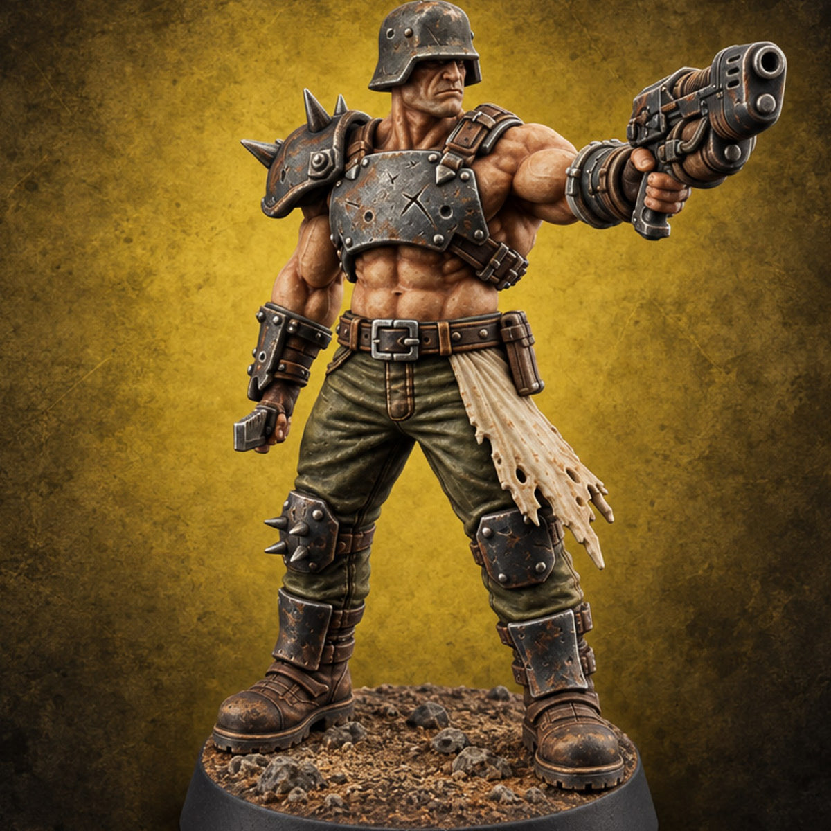 Hard to Follow Human Raider Pack Leader B — painted concept preview (miniature supplied unpainted)