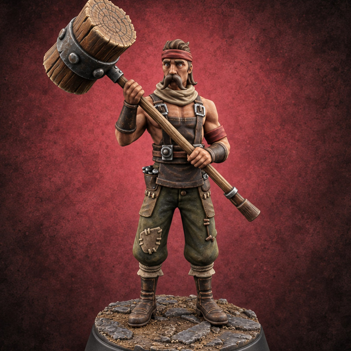 Permits Pending, Work Begins Construction Crew Worker E — painted concept preview (miniature supplied unpainted)