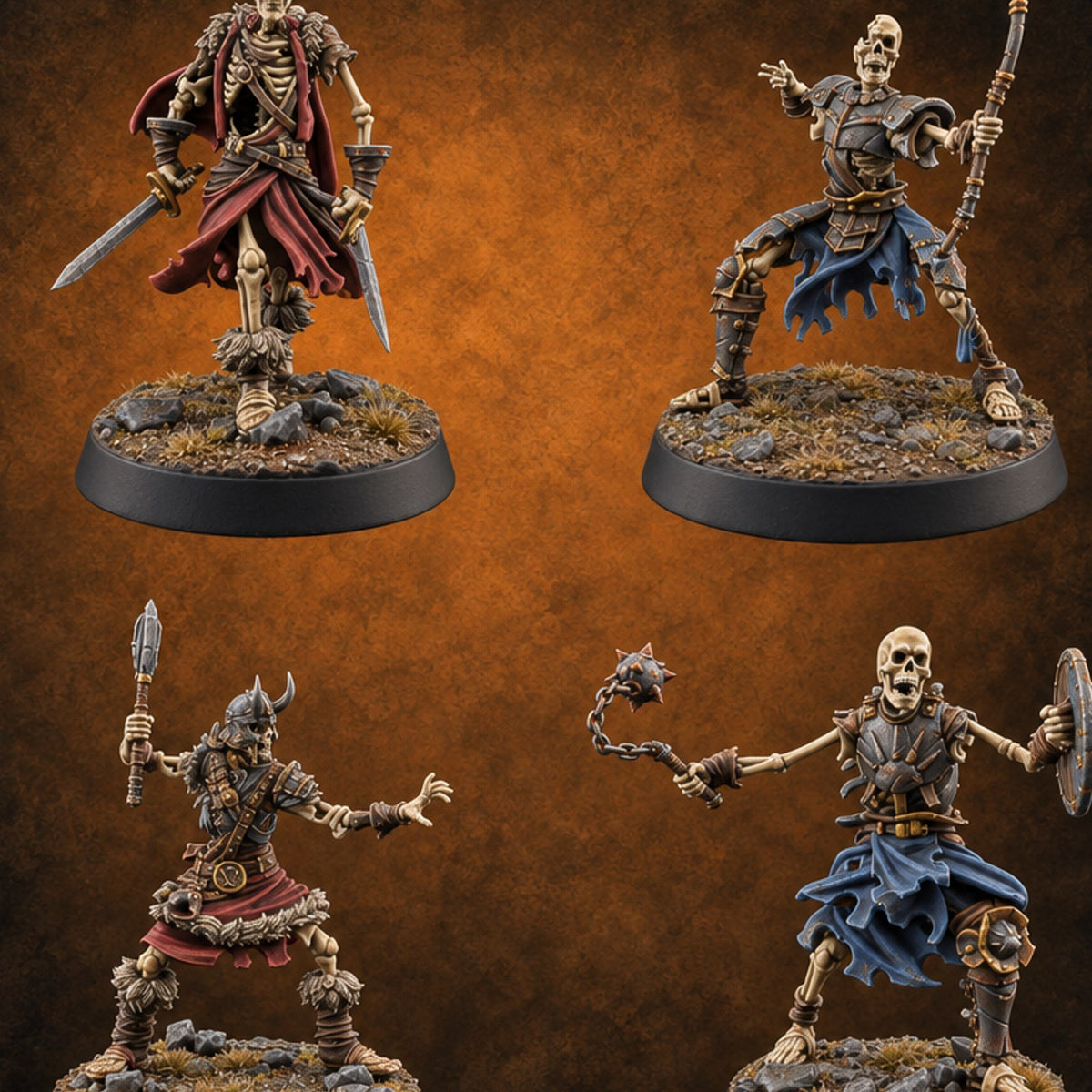 Bones Still Taking Orders Skeleton Warriors — painted concept preview (miniature supplied unpainted)