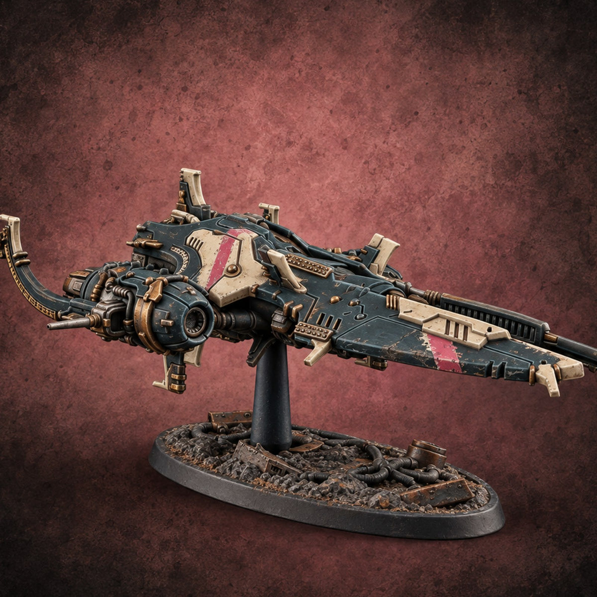 Skimming the Wreckage Strike Craft — painted concept preview (miniature supplied unpainted)