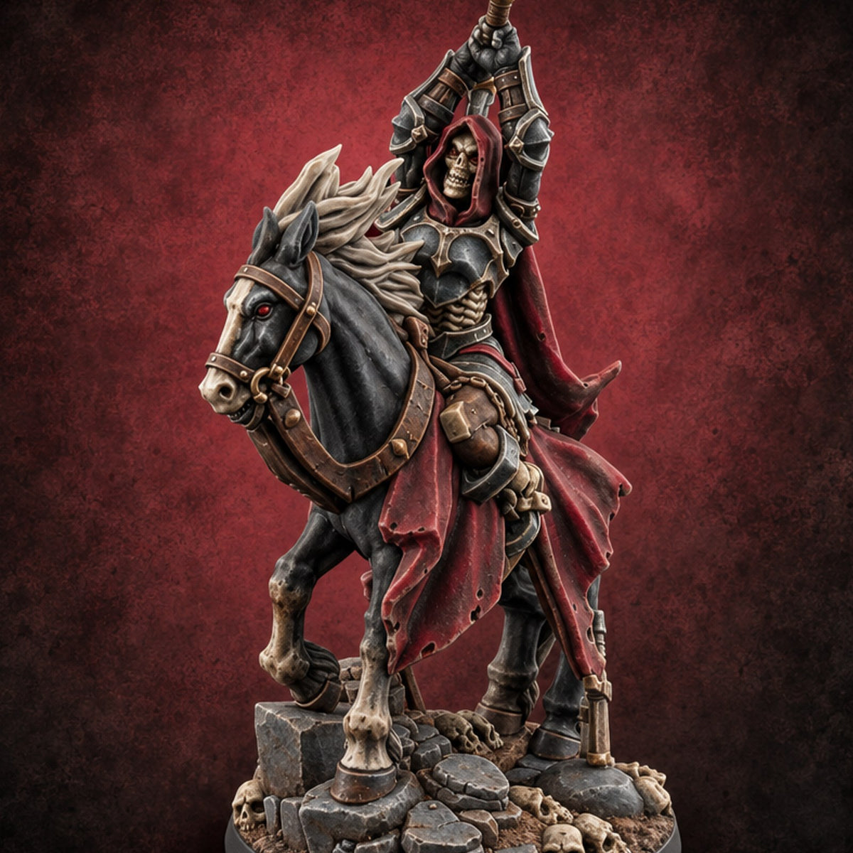Riding Down Old Vows Death Knight Rider B — painted concept preview (miniature supplied unpainted)