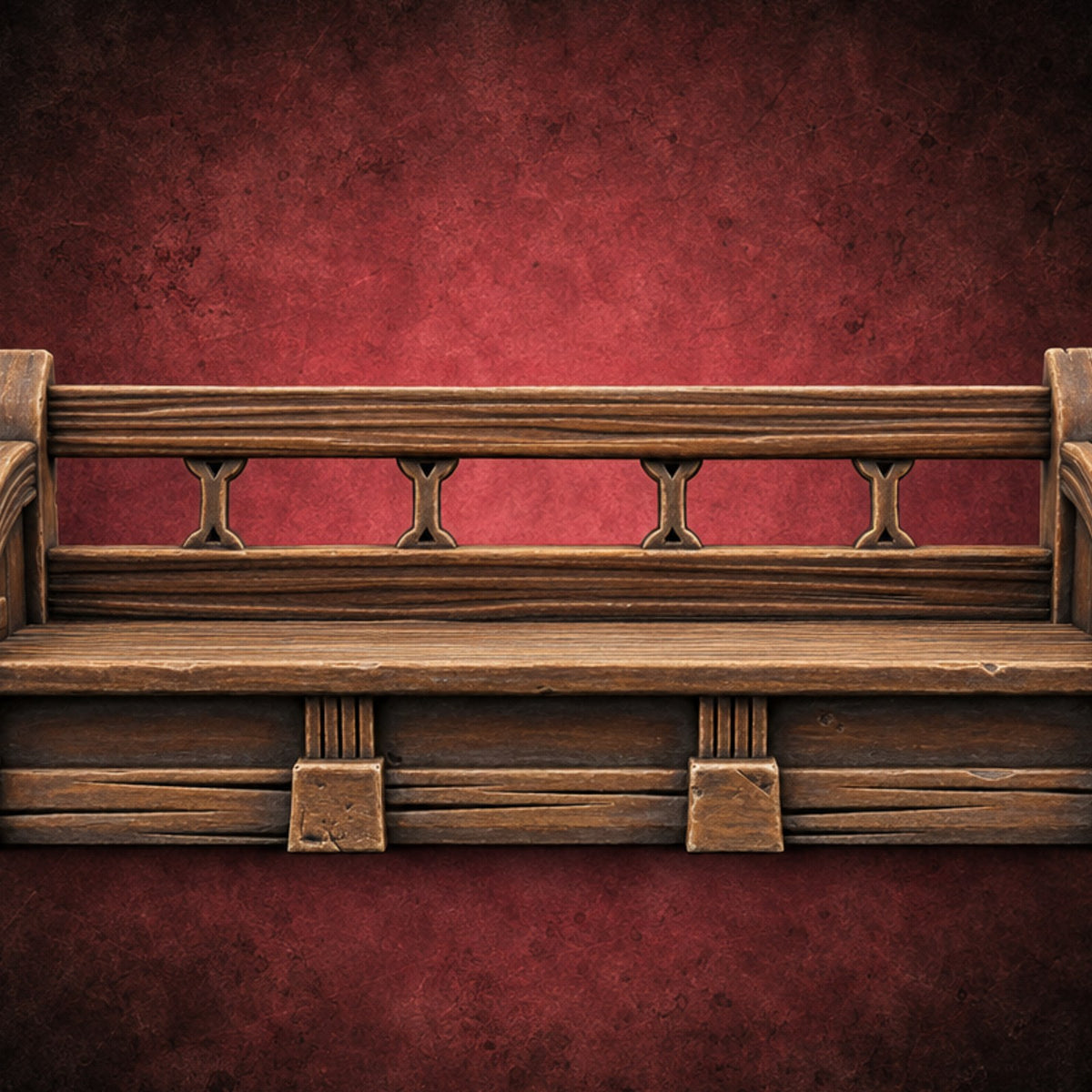 Objection Sustained, Furniture Assembled Wooden Courtroom Furniture B — painted concept preview (terrain supplied unpainted)