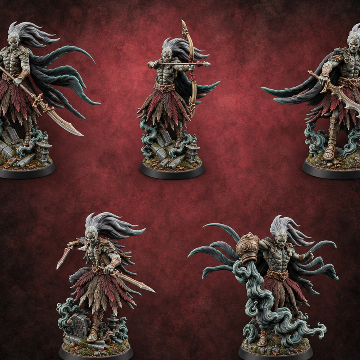 Haunting the Shrine Ruins Wraiths — painted concept preview (miniature supplied unpainted)