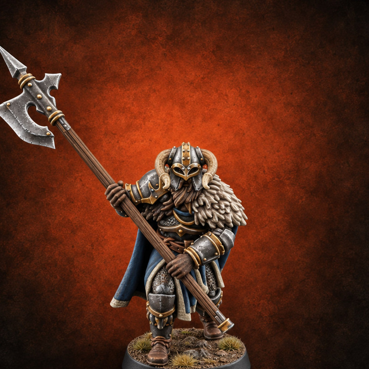 Shoulder to Shoulder, Halberds High Human Huscarl Halberdier E — painted concept preview (miniature supplied unpainted)