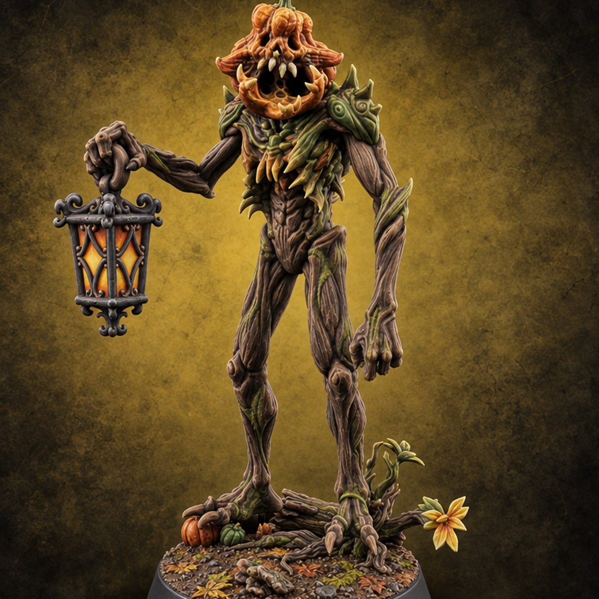 Harvest Moon Hollows Twig Blight Pumpkin Monster A — painted concept preview (miniature supplied unpainted)