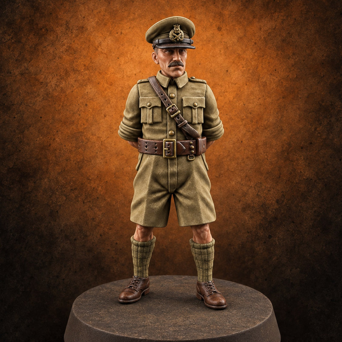 Orders Under Escort British Far East Headquarters Member A — painted concept preview (miniature supplied unpainted)