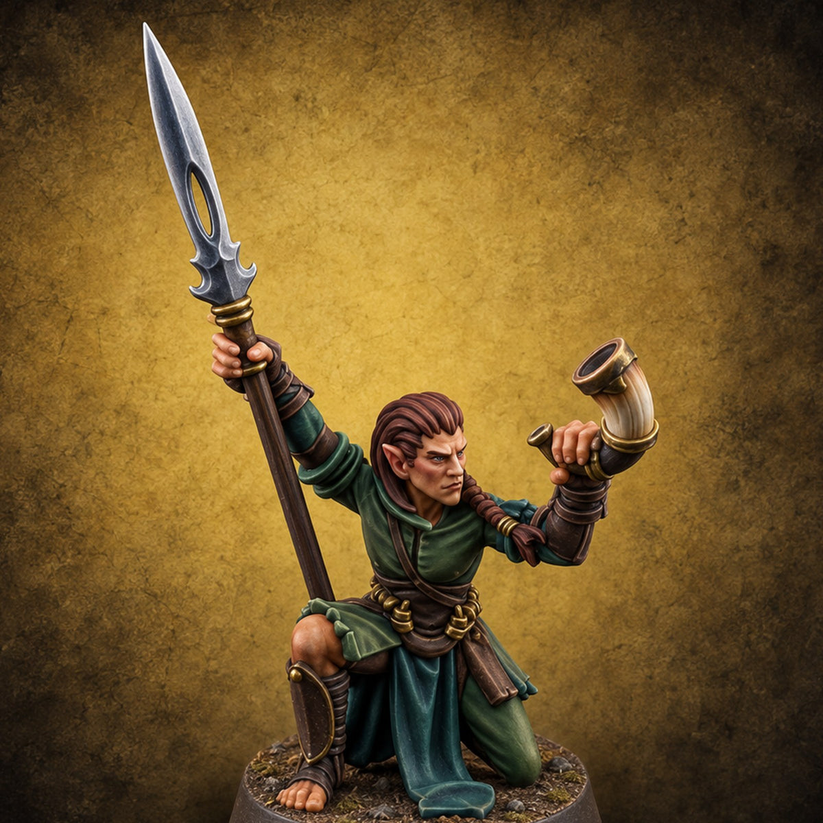 Acrobatically Poised to Strike Elf Bladesinger J Miniature for Dungeons and Dragons, Pathfinder or other TTRPGs