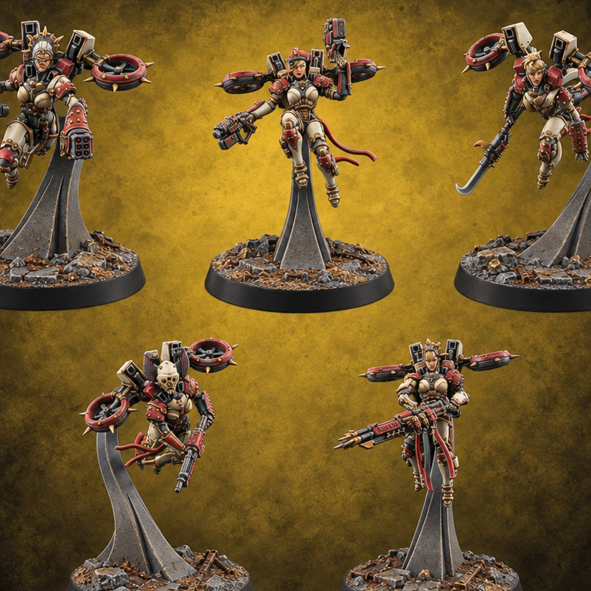 Elevated Opinions Human Rotor Valkyries — painted concept preview (miniature supplied unpainted)