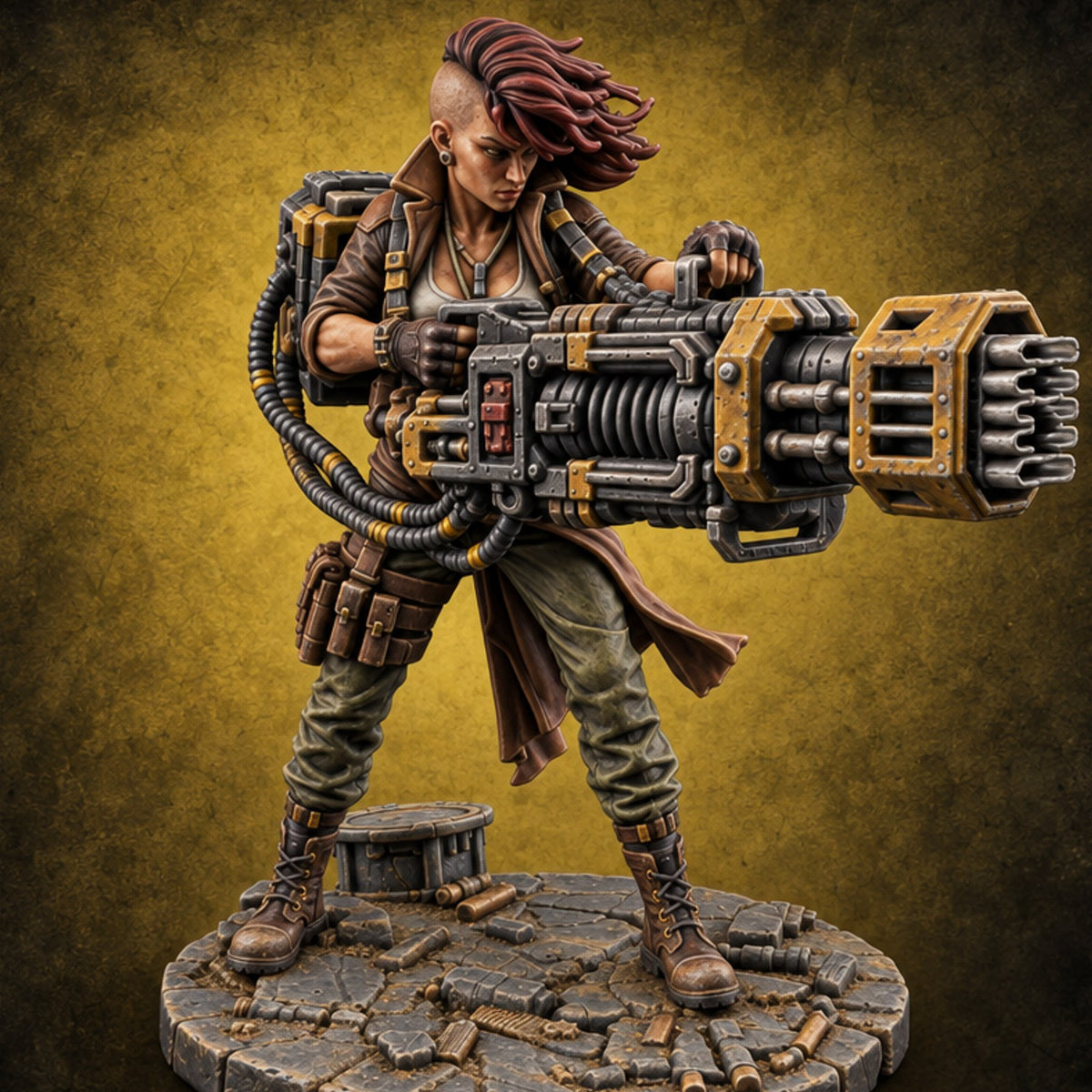 Loaded Barrels Human Mercenary I — painted concept preview (miniature supplied unpainted)