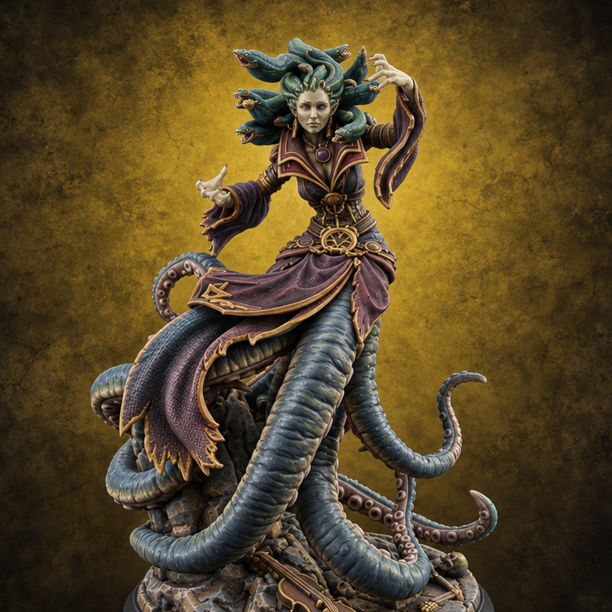 Unmoved by Applause Medusa Eel-Haired Sorceress — painted concept preview (miniature supplied unpainted)