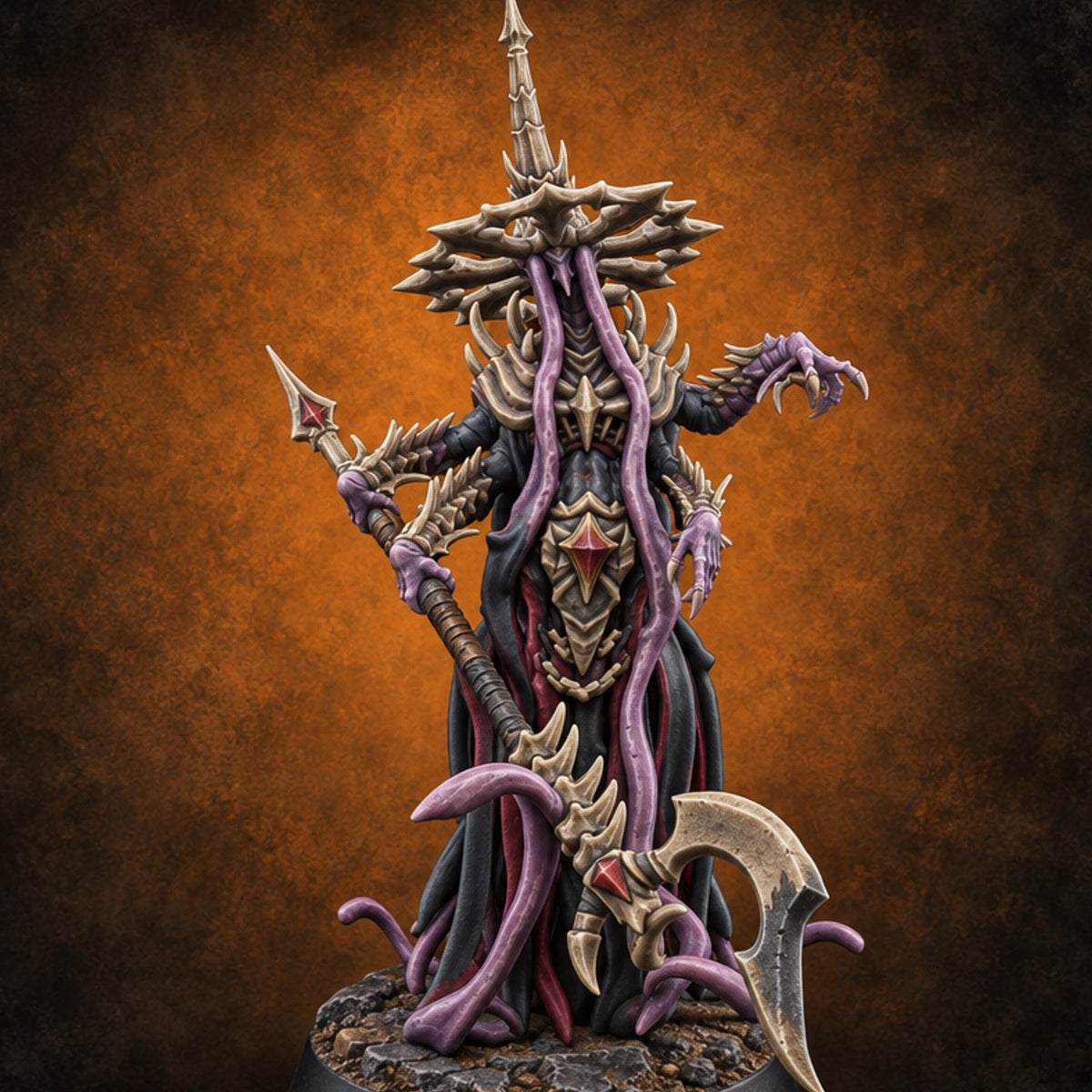 Wrote the Spell, Lost the Sanity Mind Flayer Arcanist B — painted concept preview (miniature supplied unpainted)